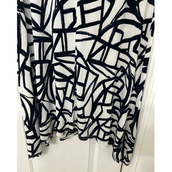 Chico's Black and White Geometric Midi Dress - Picture 5 of 11